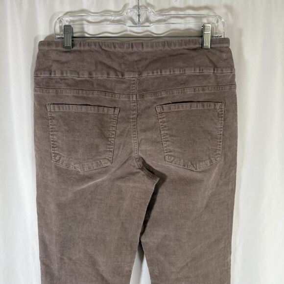 Coldwater Creek Corduroy Pants Women's 8 Brown Pockets Pull On Mid Rise - Picture 8 of 9